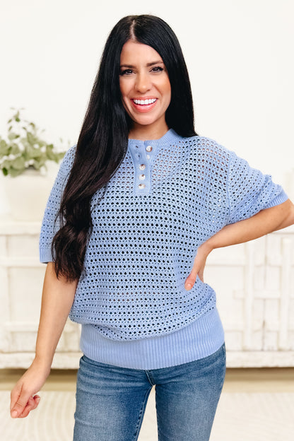 Check Your Energy Open Knit Top