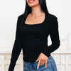 Solid Color Slim Fit Long Sleeve T-Shirt