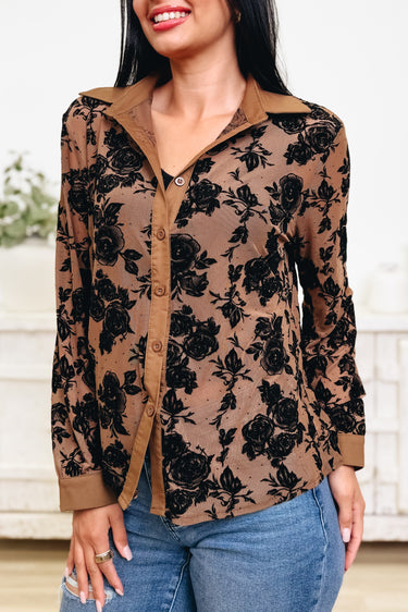 Treasure Hunting Floral Button Down Top - 2 Colors!