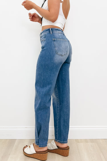 In My Bag By Anniewear - Barrel Leg Jeans - Medium Denim