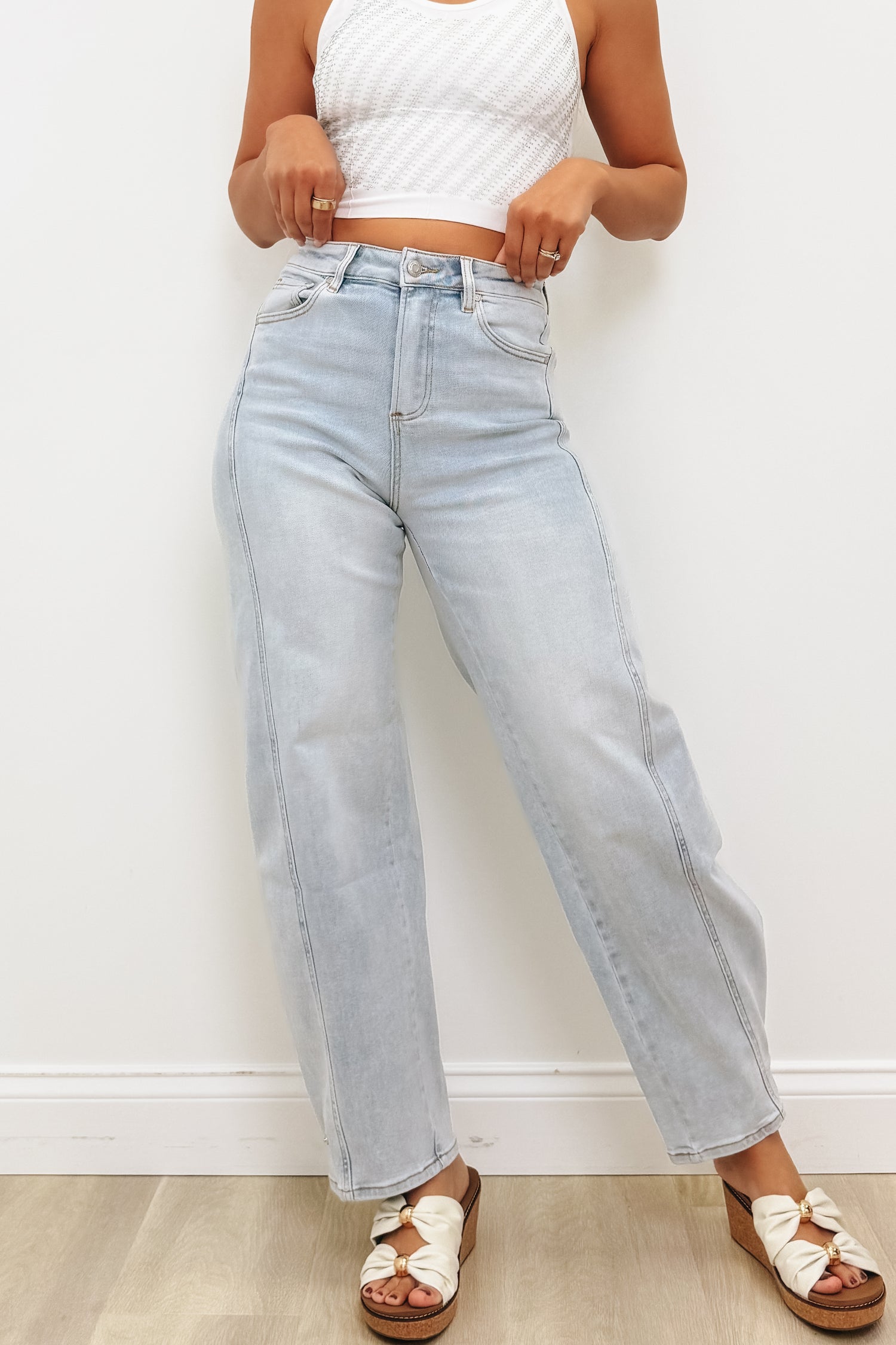 In My Bag By Anniewear - Barrel Leg Jeans - Light Denim