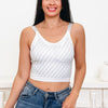 Diagonal Flow Rhinestone Tank Top - 2 Colors!