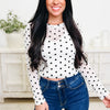 Feel The Connection Polka Dot Top
