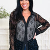 Making Space Mesh & Lace Button Down Top