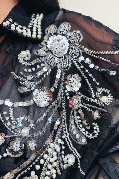 Embellishing Embrace Button Down Top