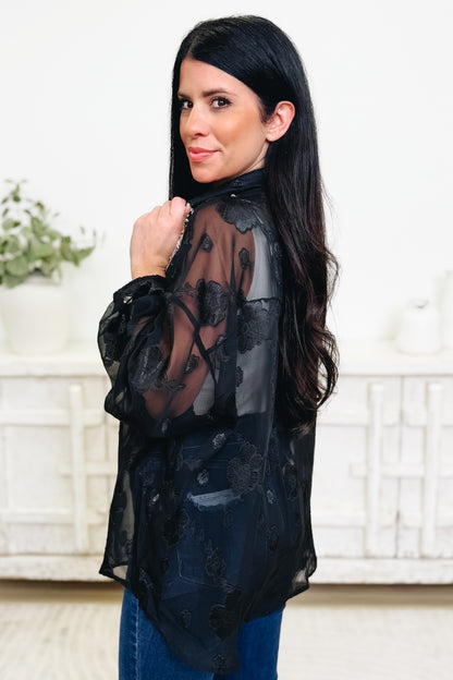 Embellishing Embrace Button Down Top