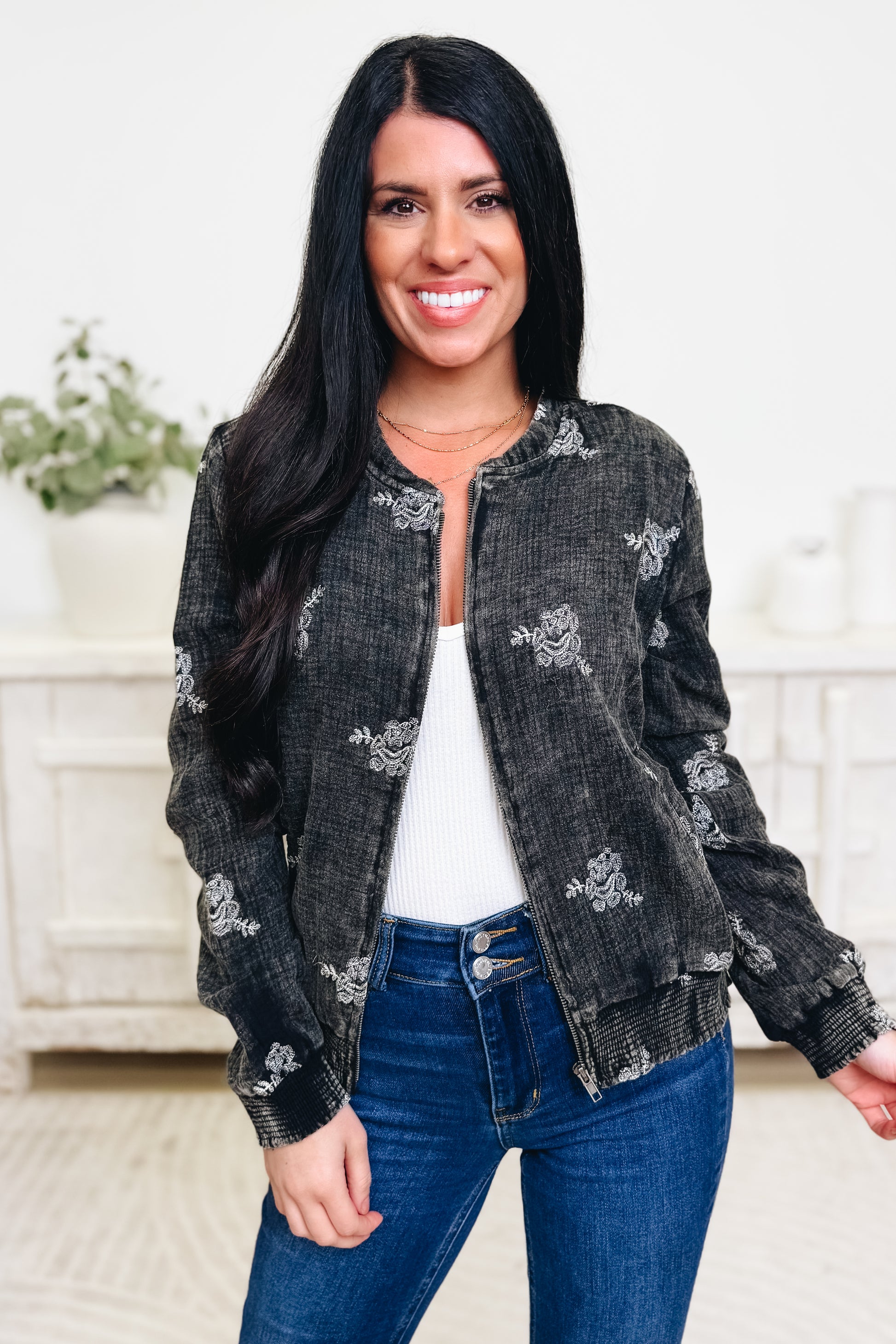 Lovely With A Touch Bomber Jacket - 2 Colors!