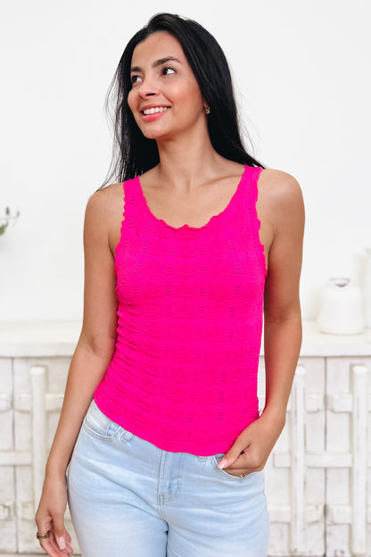 Time For Choosin' Floral Edge Tank Top - 3 Colors!