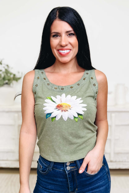 3D Daisy Tank Top