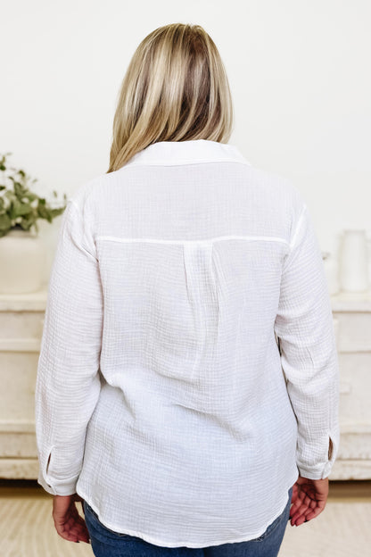 Come Rest On Us Button Down Top