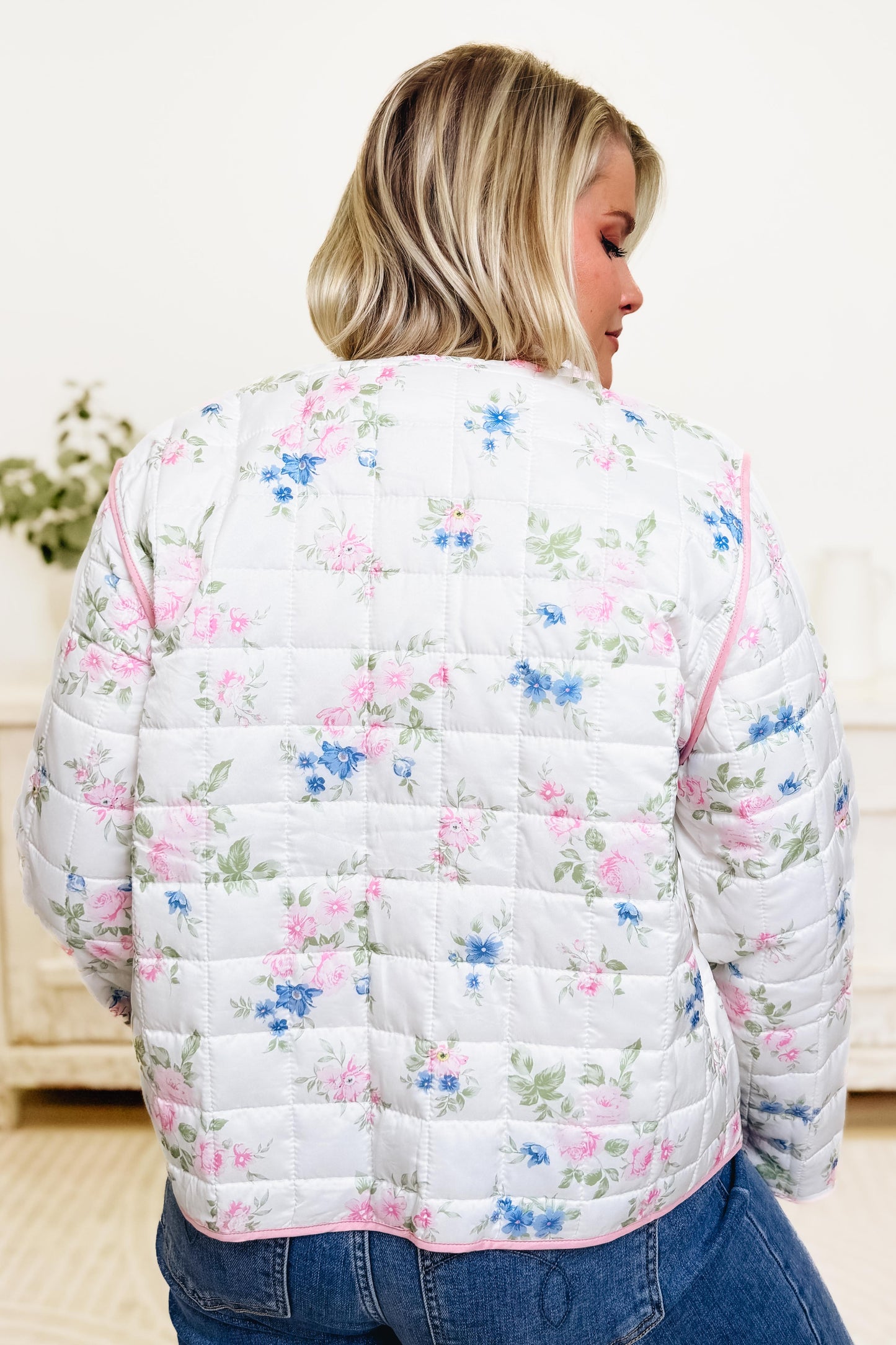 Here To Be Cute Floral Jacket