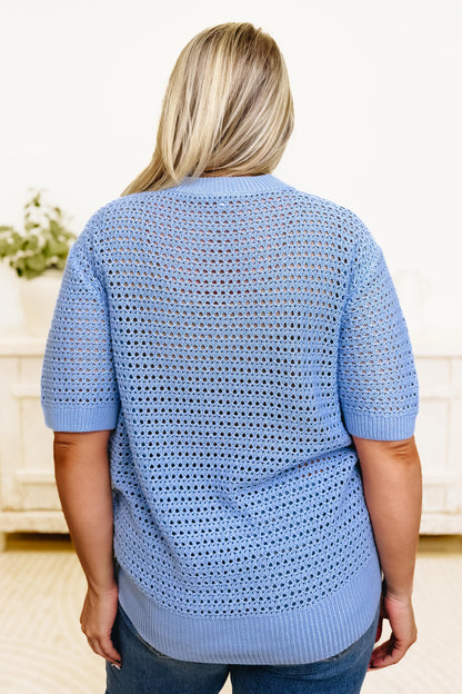 Check Your Energy Open Knit Top