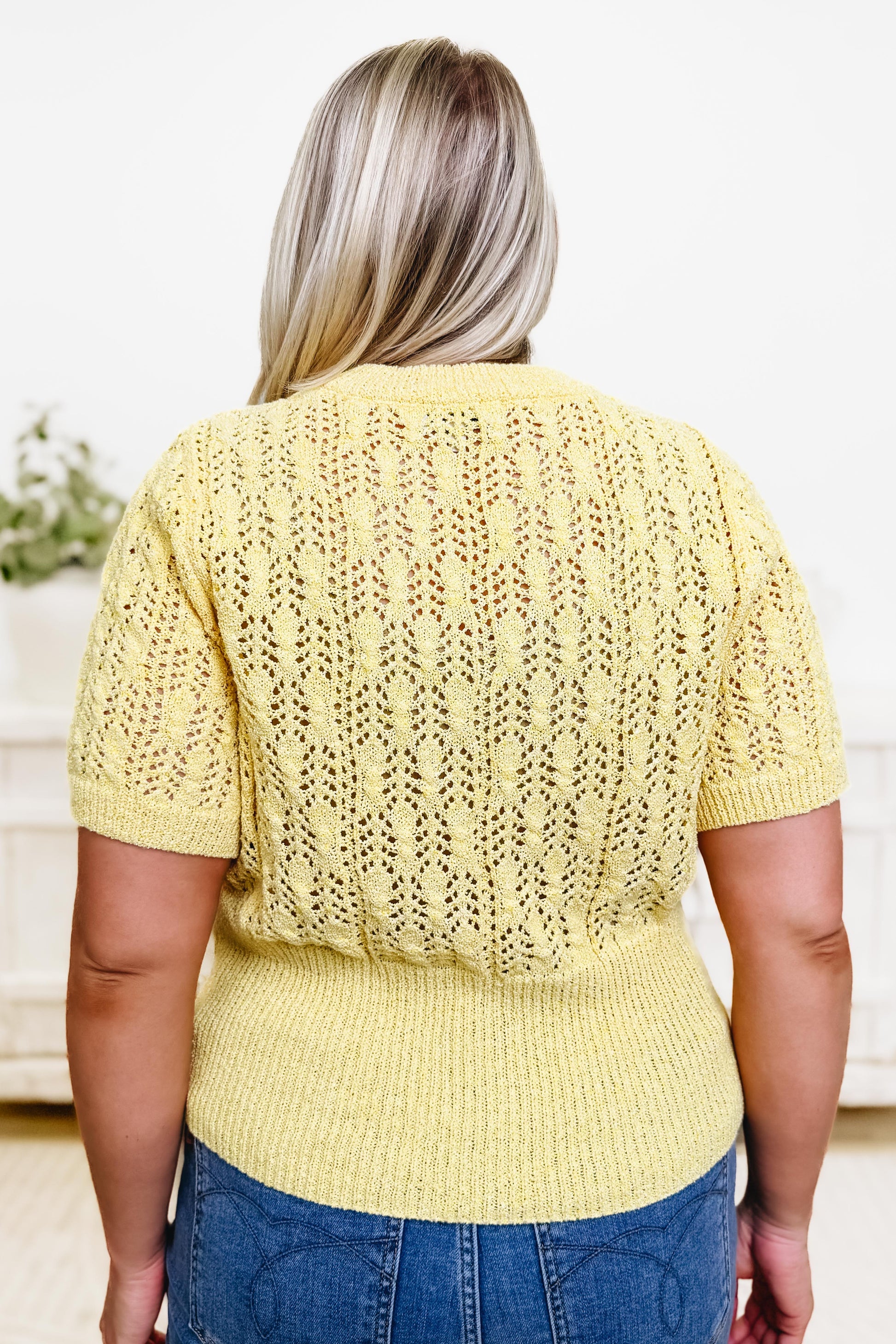 Sunshine Vibes Open Knit Top