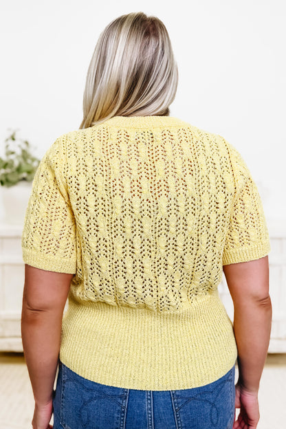 Sunshine Vibes Open Knit Top