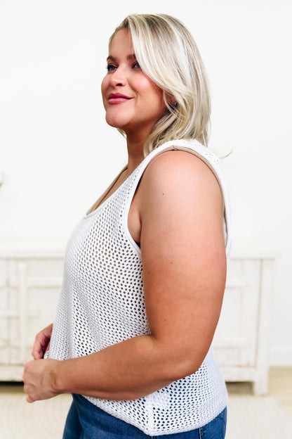 All This Time Open Knit Tank Top