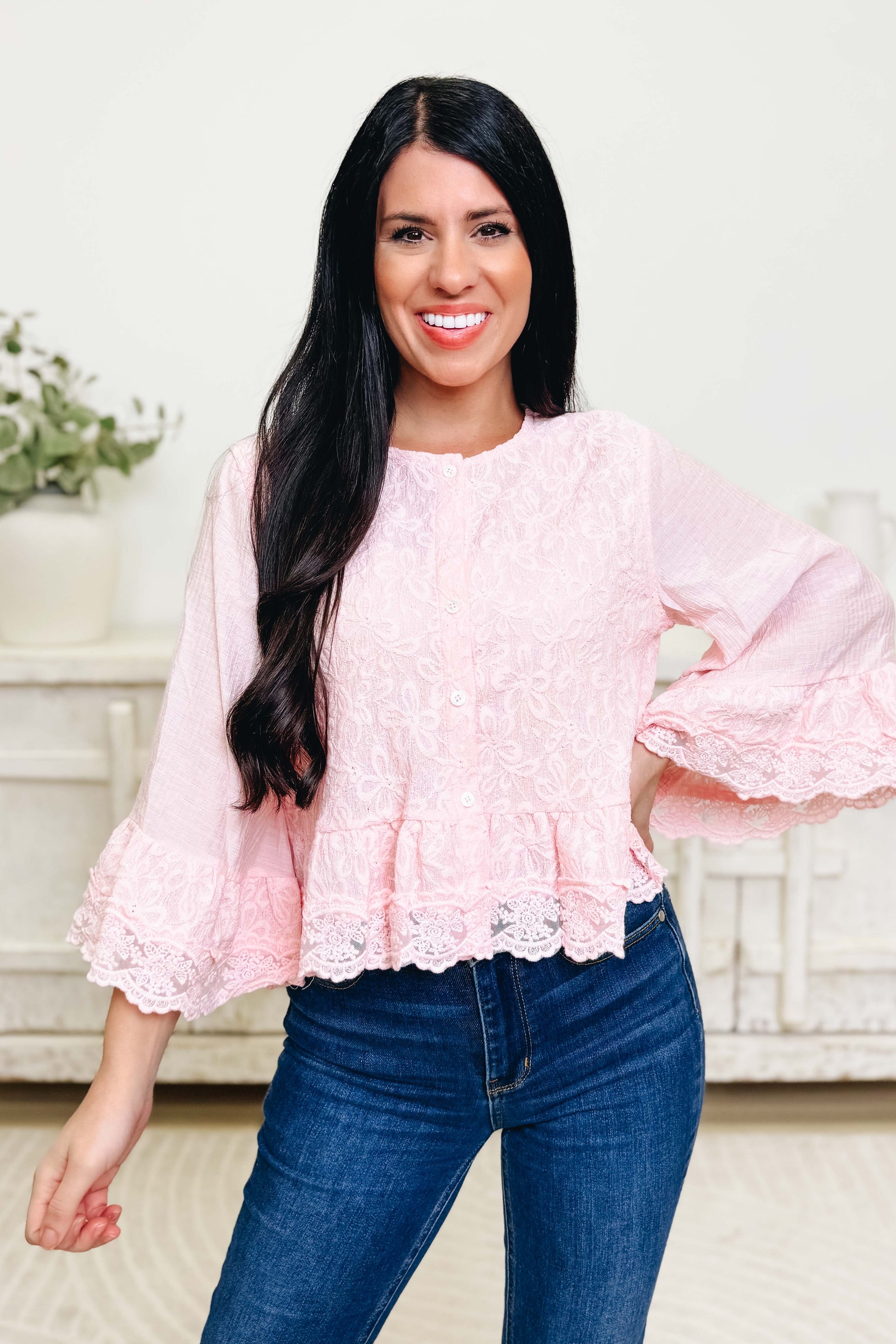 Laced With Elegance Top - 2 Colors!