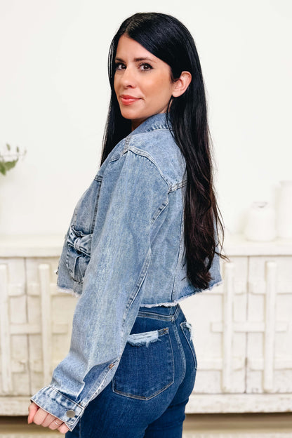 Comes As Bow Surprise Denim Jacket