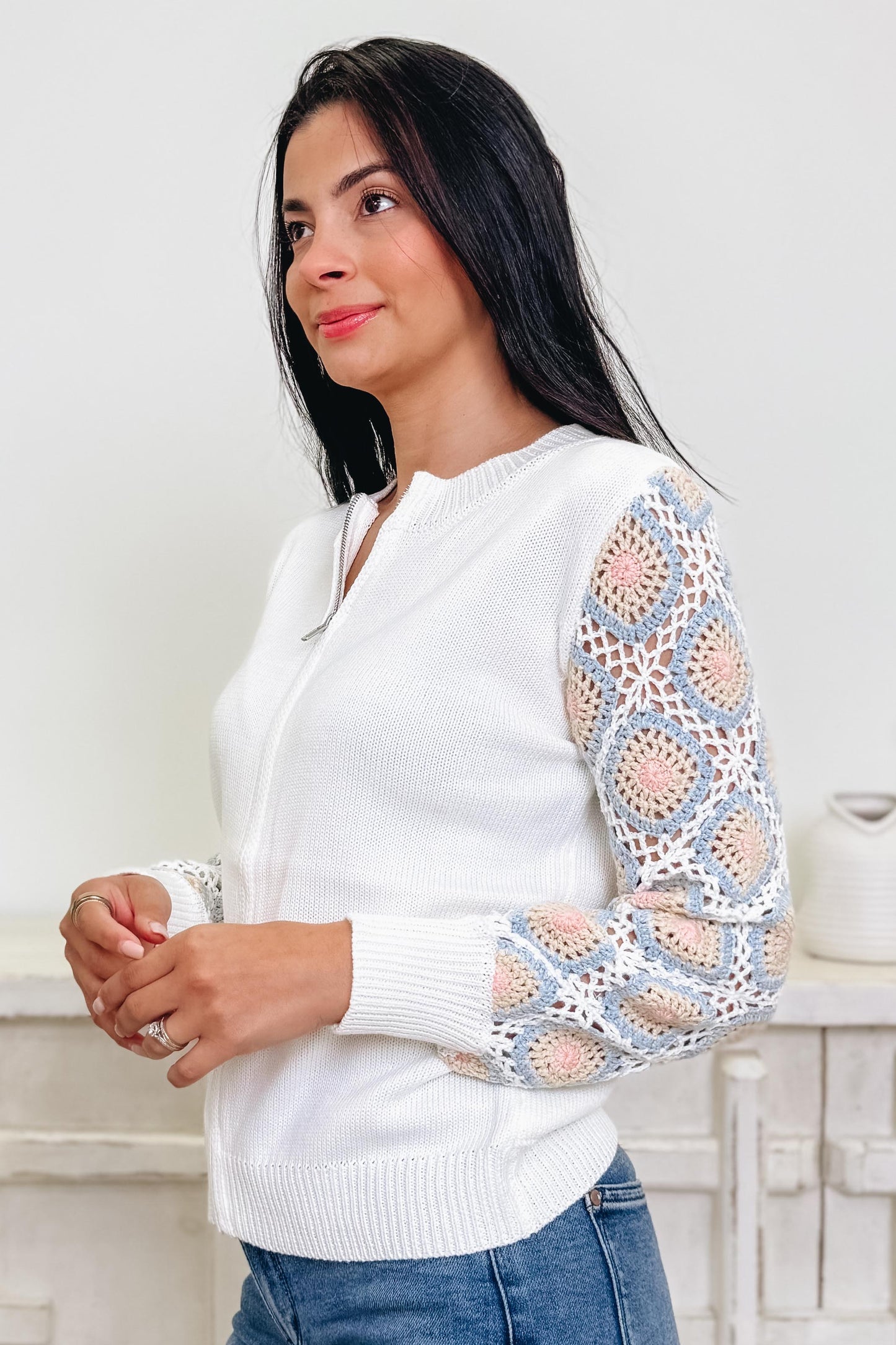 Believe & See It Sweater Jacket - Ivory