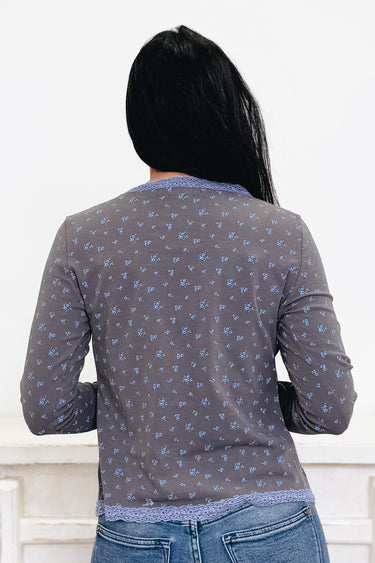 Little Miss Floral Lace Button Down Cardigan Top - 2 Colors!