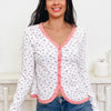 Little Miss Floral Lace Button Down Cardigan Top - 2 Colors!