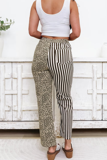 Flip Of A Coin Leopard Stripe Pants