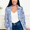 Timeless Charm Floral Stripe Button Down Top