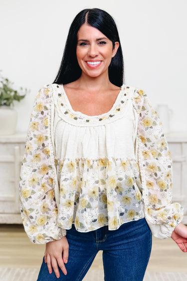 Get Your Fix Floral Mix Top - 2 Colors!