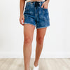 Sunlit Daisy Shorts - Denim Blue