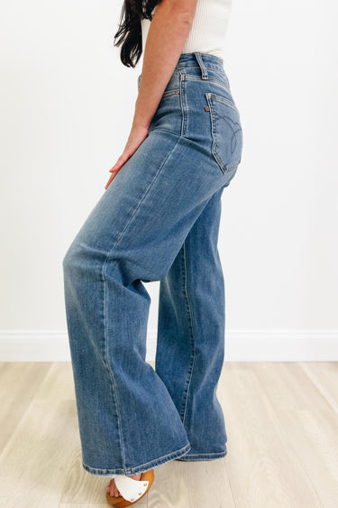 Show Me Love By Judy Blue - Retro Wide Leg Jeans - Medium