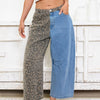 My Wild Side Leopard Pants - Brown Denim