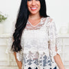 Layered In Leaves Laced Top - 2 Colors!