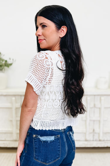 Free Spirit Crochet Cardigan Top - 2 Colors!
