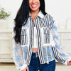 Love Language Striped Shacket