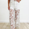 Truth Or Dare By Anniewear - Crochet Lace Floral Flare Jeans - 2 Colors!