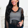 Light & Lovely Open Knit Sweater Top