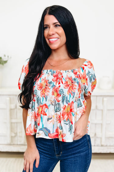 Mission Focus Floral Top - 5 Colors!