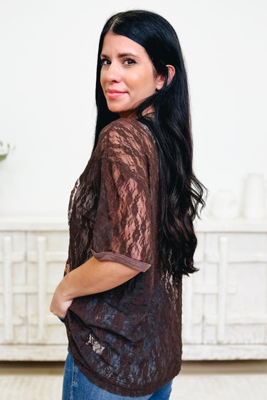 Saddle & Stems Graphic Lace Top - 3 Colors!