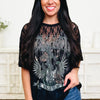 Forever Rock N Roll 1978 Lace Graphic Top - 2 Colors!