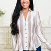 Pop Of Class Striped Button Down Top