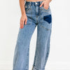 Midnight Rodeo By Saige Denim - Western Barrel Jeans - Medium