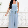 Gracefully Tied Jumpsuit - Light Denim