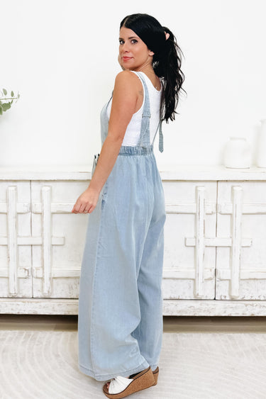 Gracefully Tied Jumpsuit - Light Denim