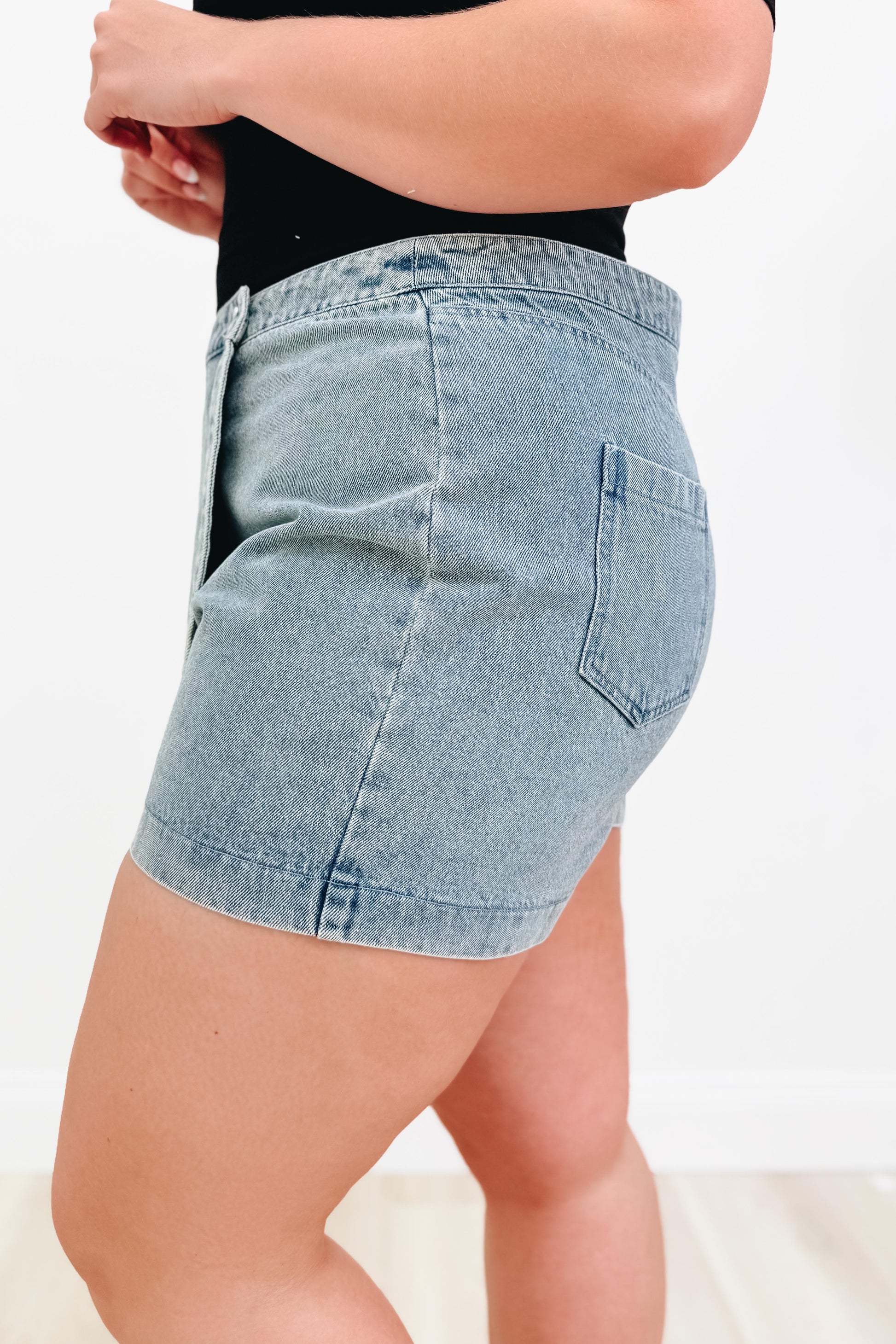 It's A Wrap Skort - Denim Blue