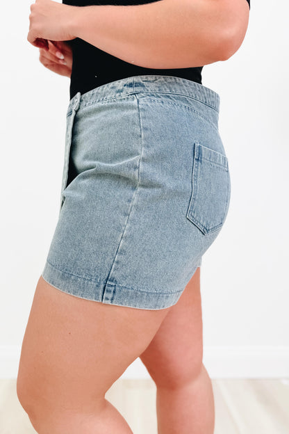 It's A Wrap Skort - Denim Blue