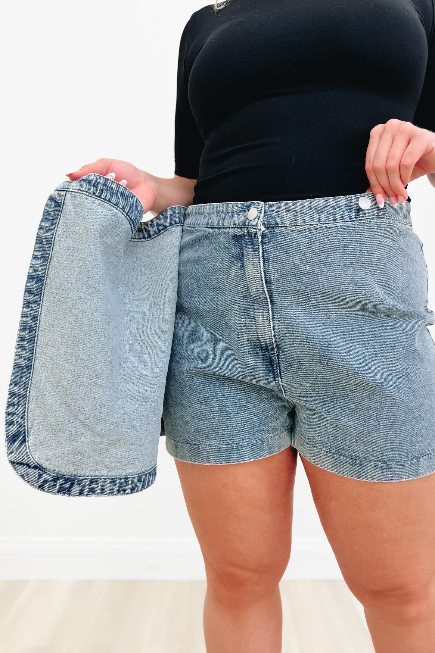 It's A Wrap Skort - Denim Blue