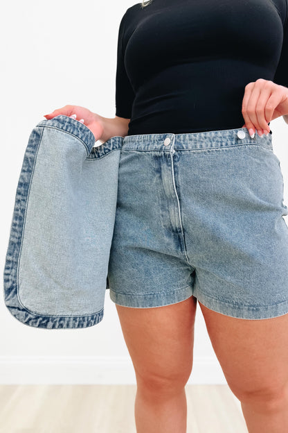 It's A Wrap Skort - Denim Blue