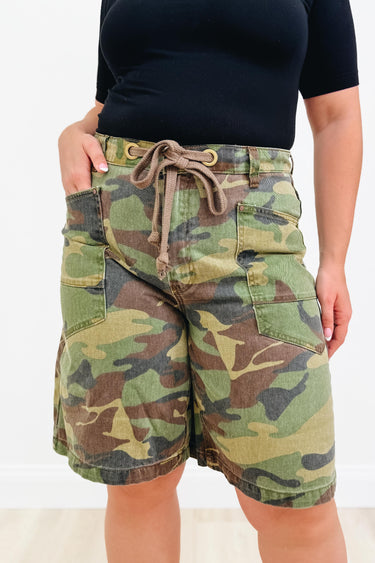 Treasure Hunt By Risen - Denim Camo Shorts