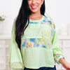 Floral Stripe Rich Stitch Top