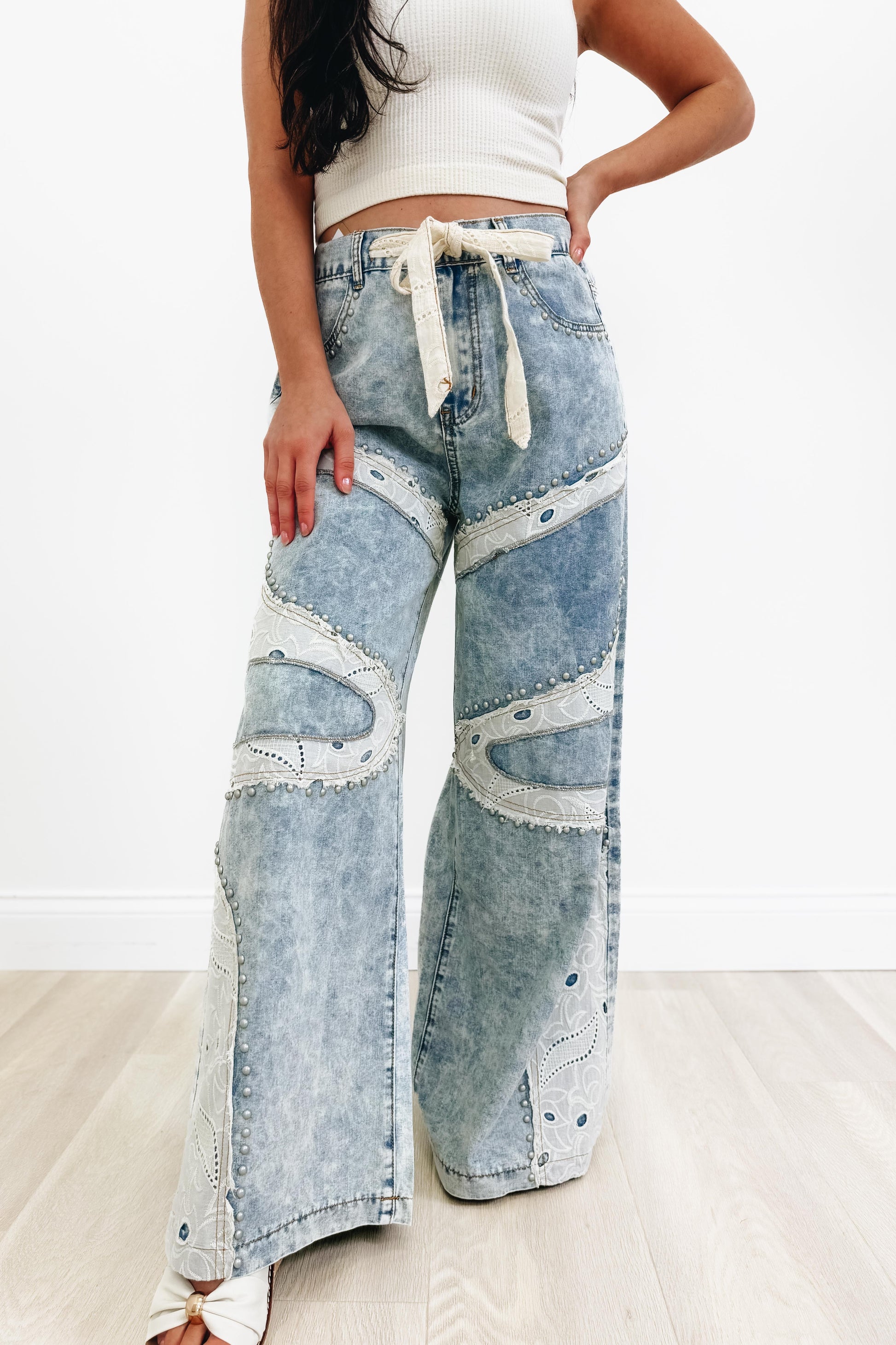 Sweet Southern Stitch By POL - Wide Leg Jeans
