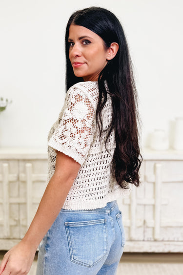 Play Ball Floral Crochet Cardigan